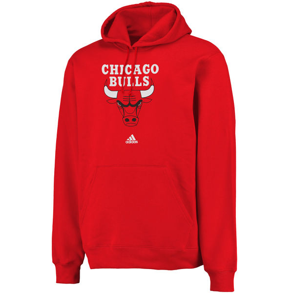  Men Chicago Bulls Logo Pullover Hoodie Sweatshirt Red